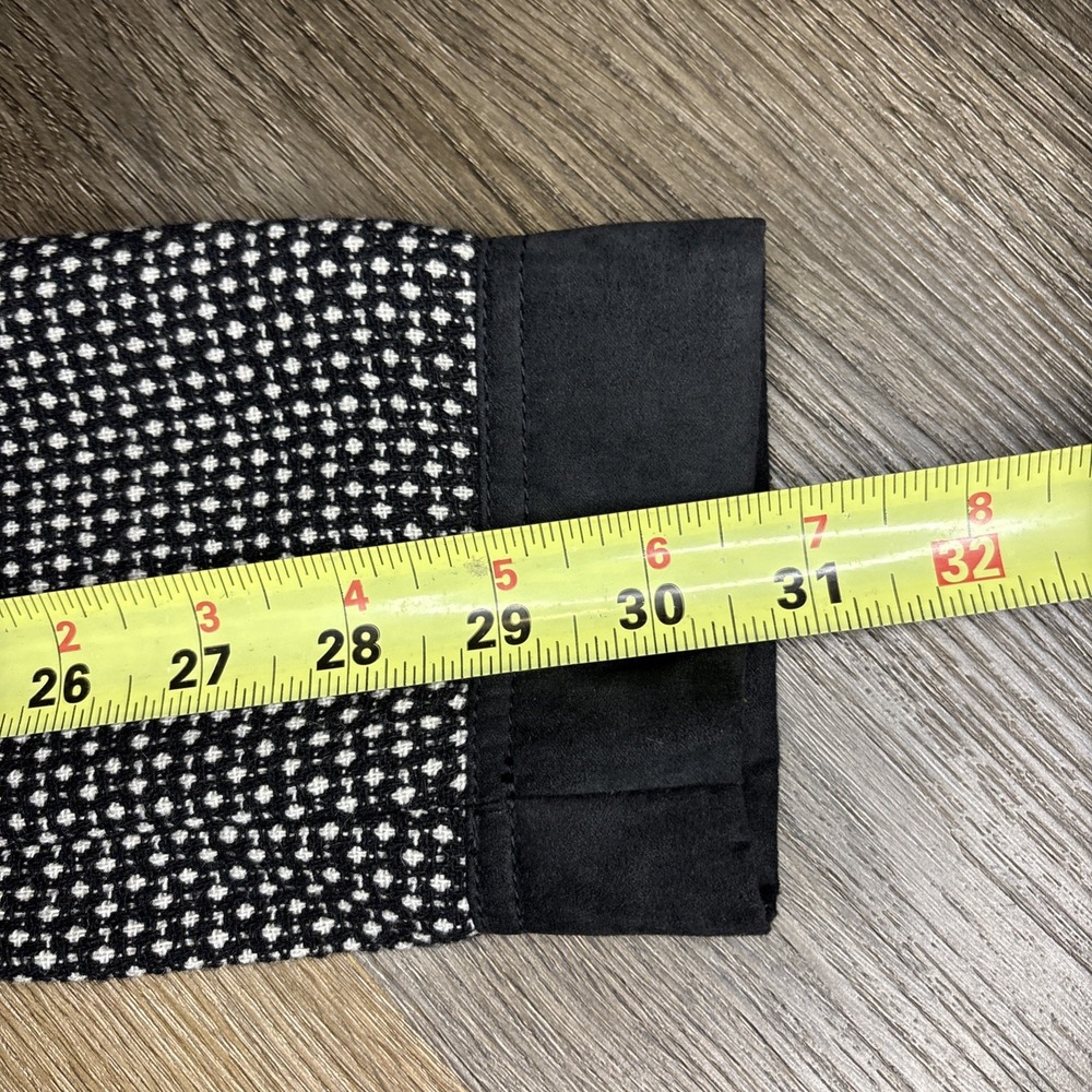 Lucky Brand Jacket Women's Medium Black Swiss Dot Wool Moto Edgy Lightweight NWT - Picture 15 of 16